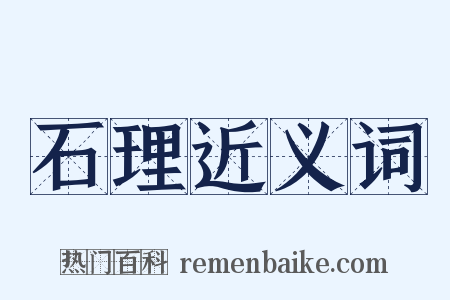 石理近义词是什么意思的图片